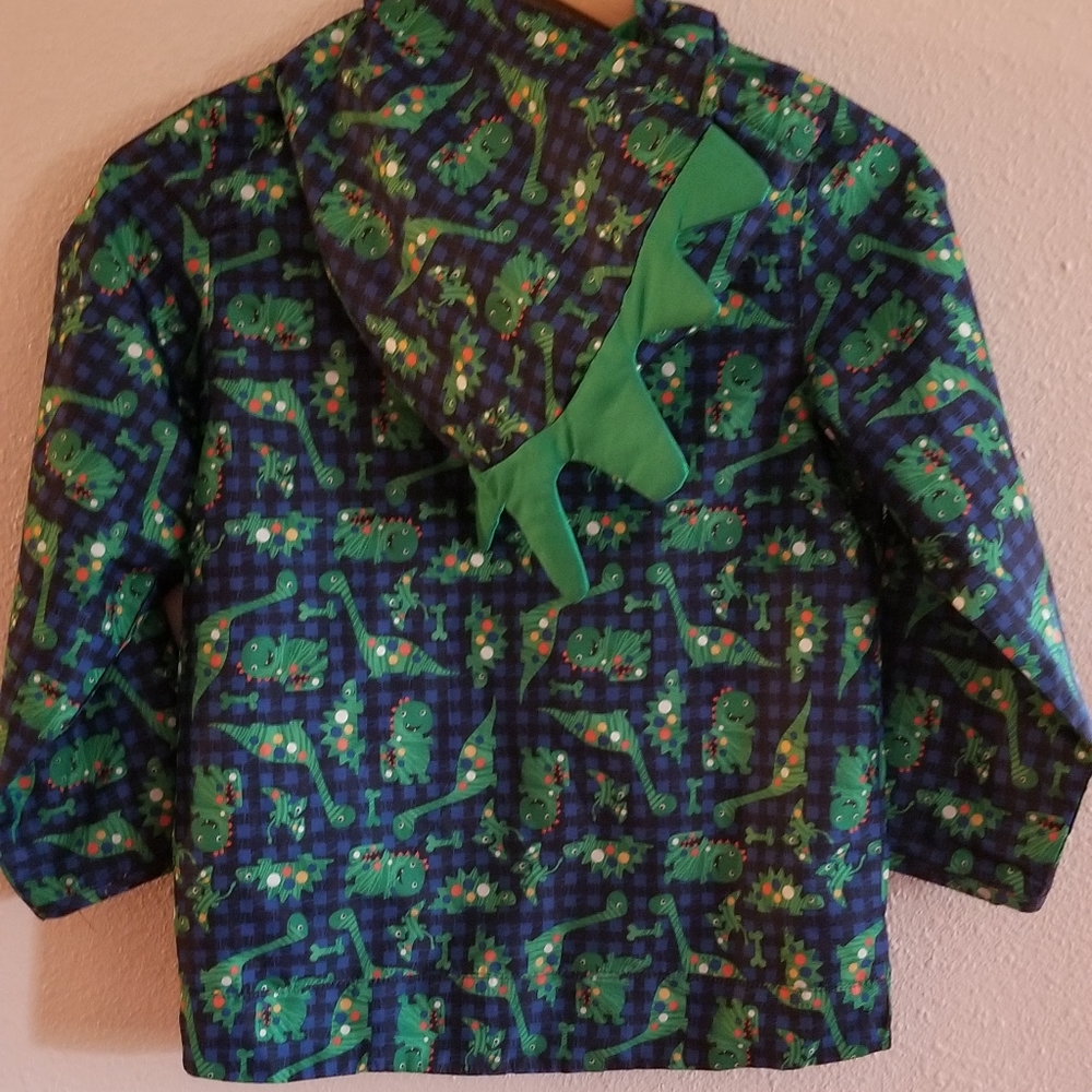 Dinosaurs London Fog boys green and blue jacket size 7